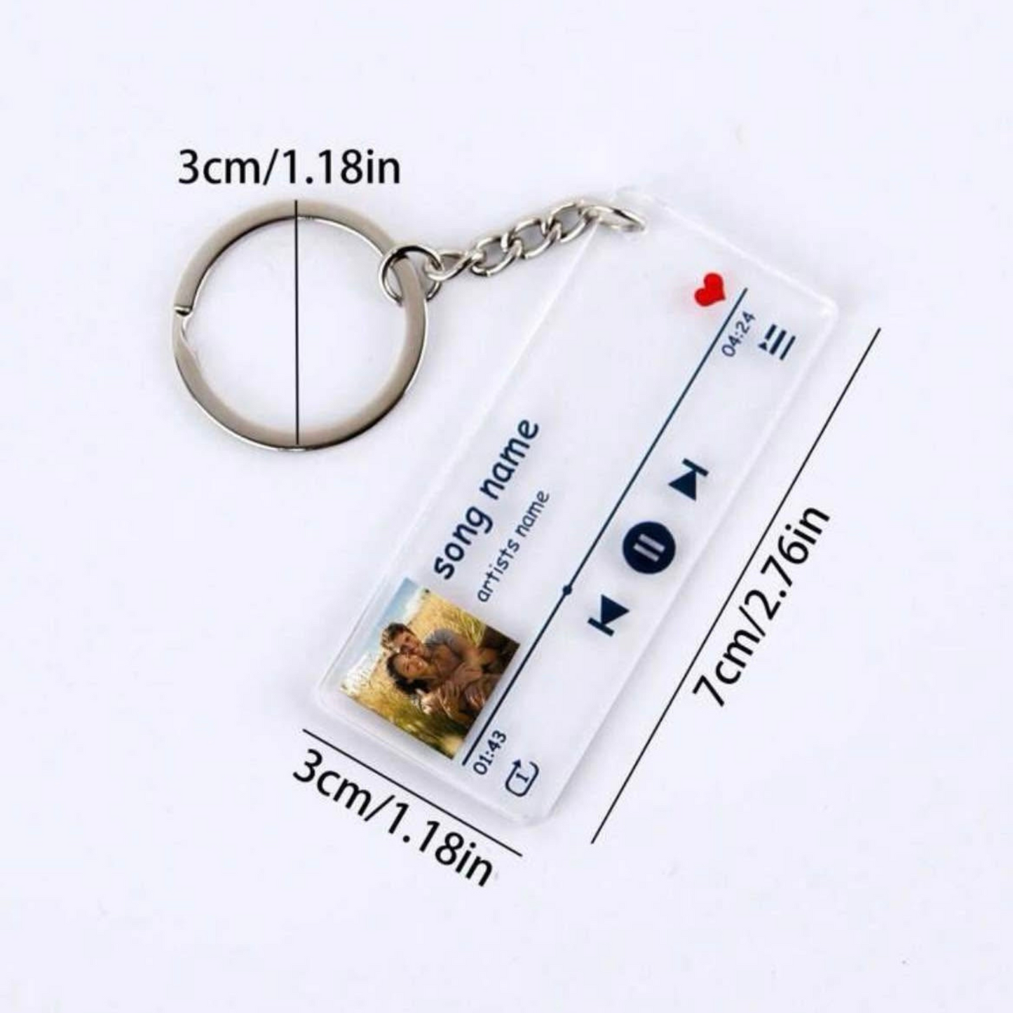 Custom Song Keychain