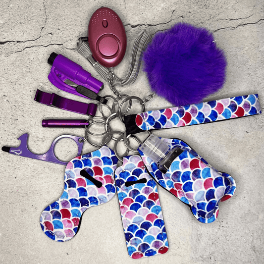 Mermaid Print Safety Keychain