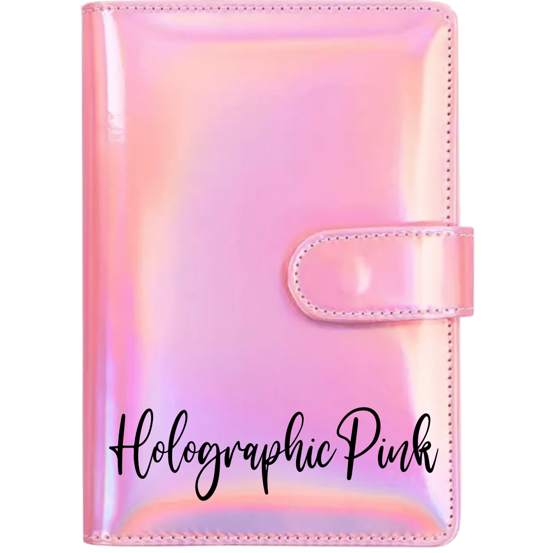 Holographic Pink Budget Binder