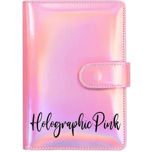 Holographic Pink Budget Binder
