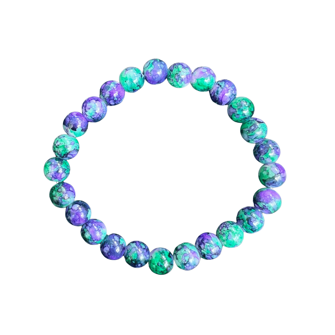 Patterned Glass Beaded Bracelets