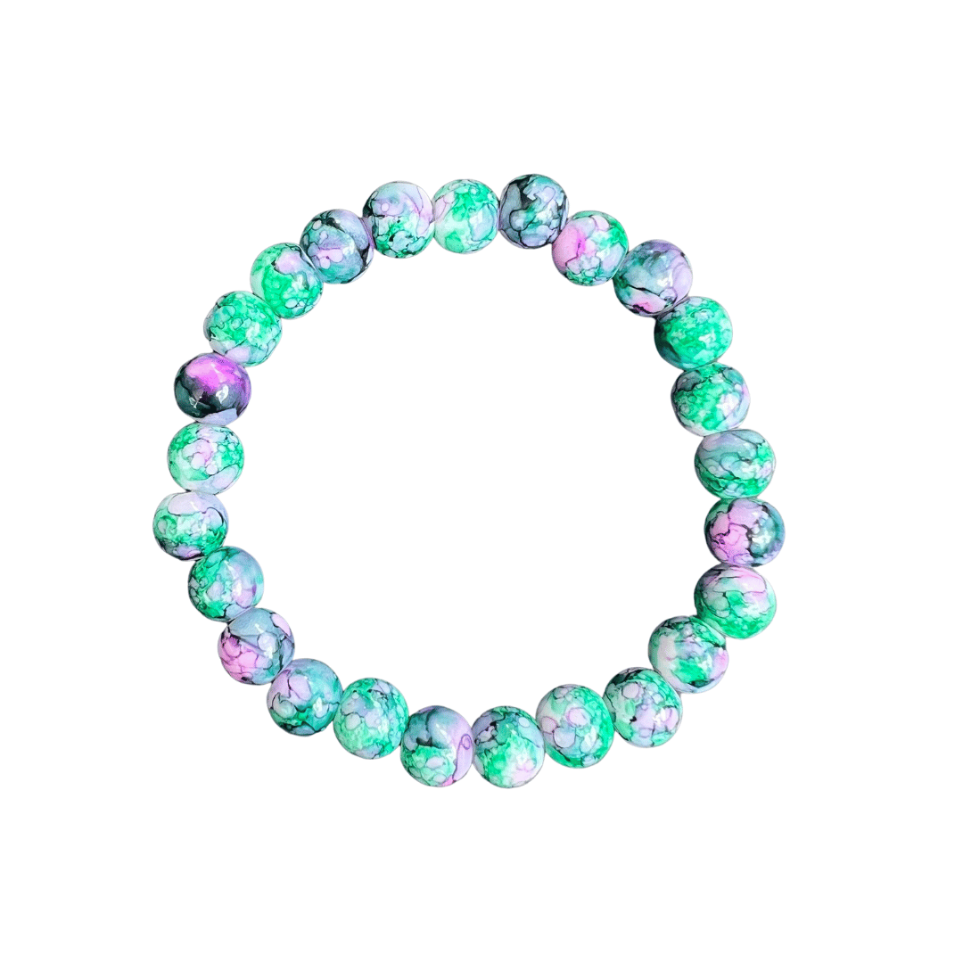 Patterned Glass Beaded Bracelets