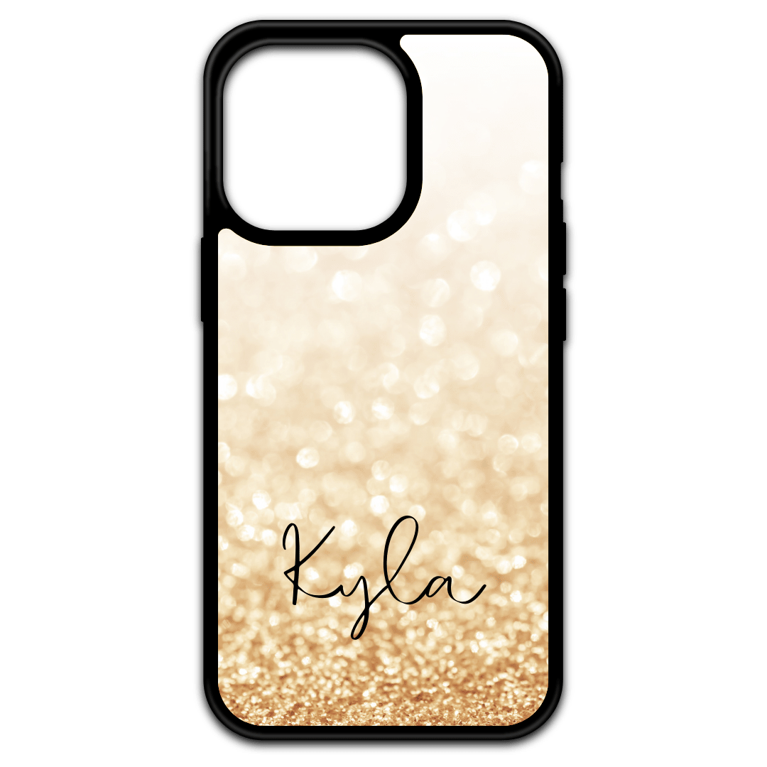 Custom Gold Glitter Name Case