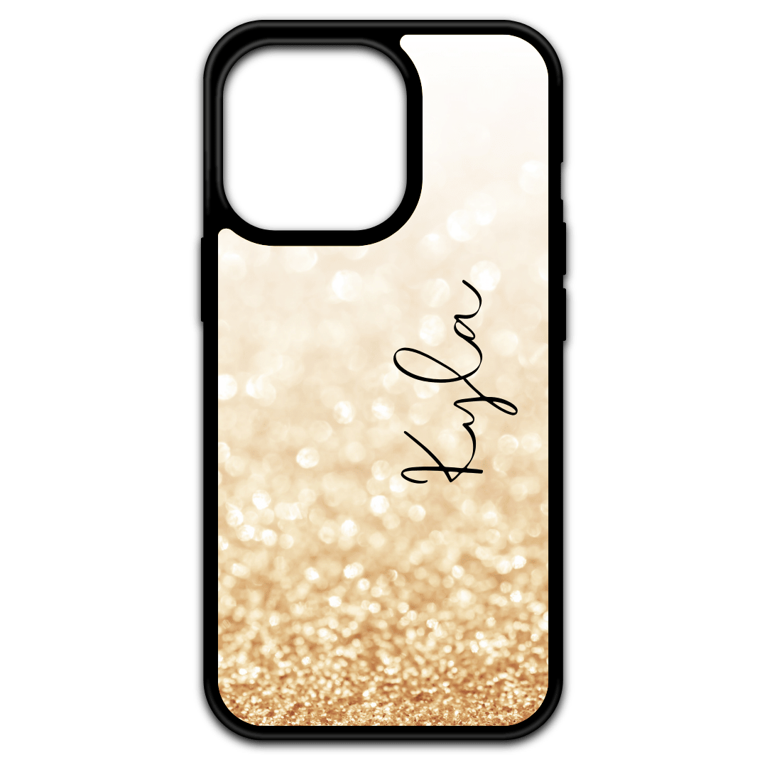 Custom Gold Glitter Name Case