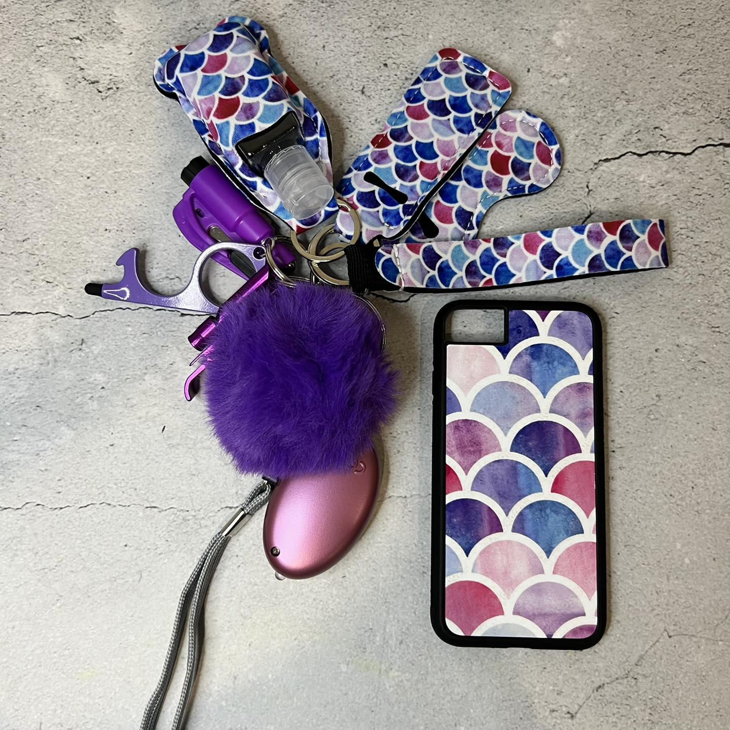 Phone Case & Safety Keychain Set