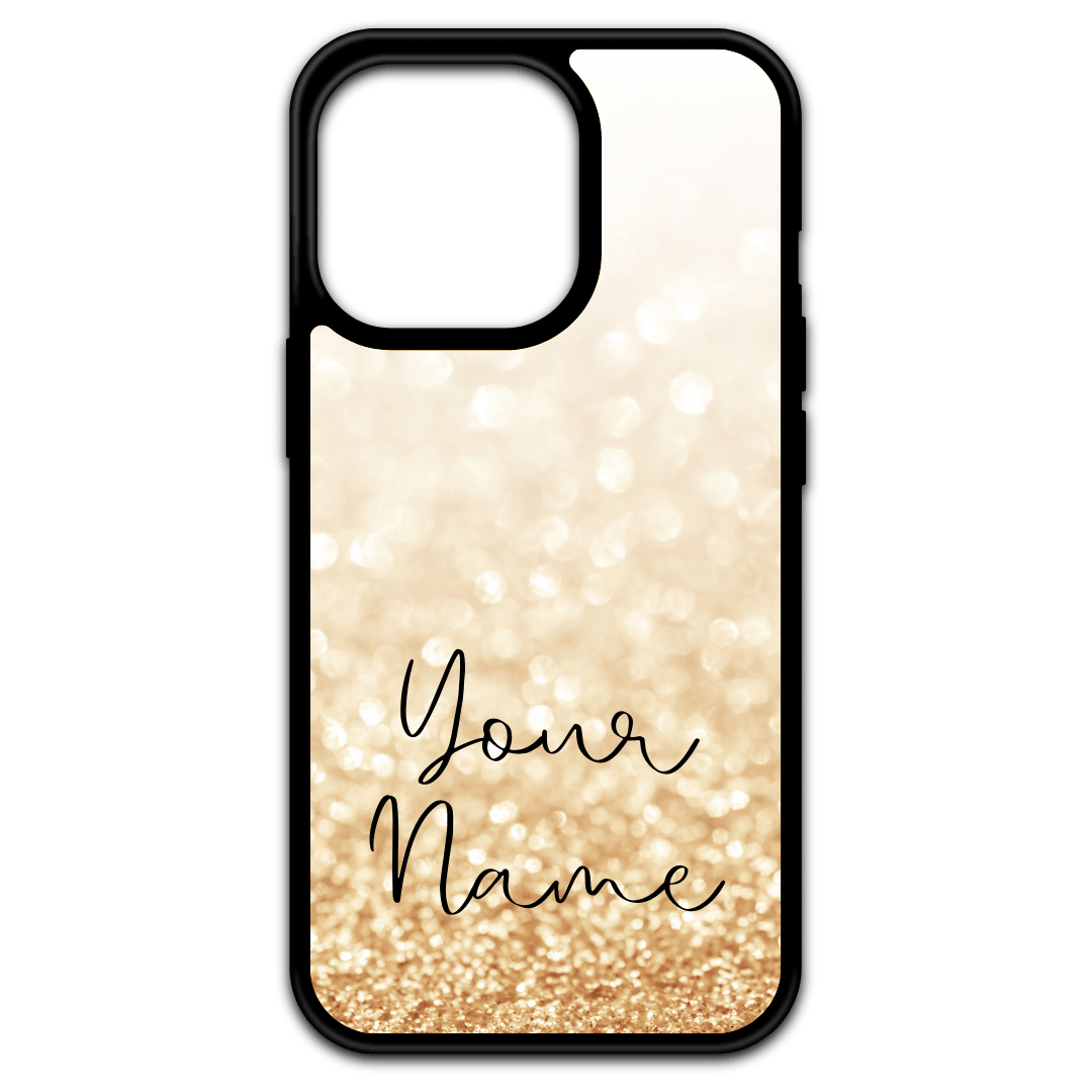 Custom Gold Glitter Name Case