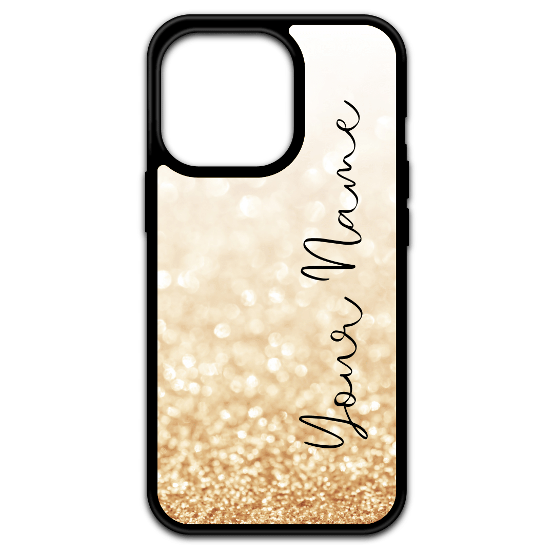 Custom Gold Glitter Name Case