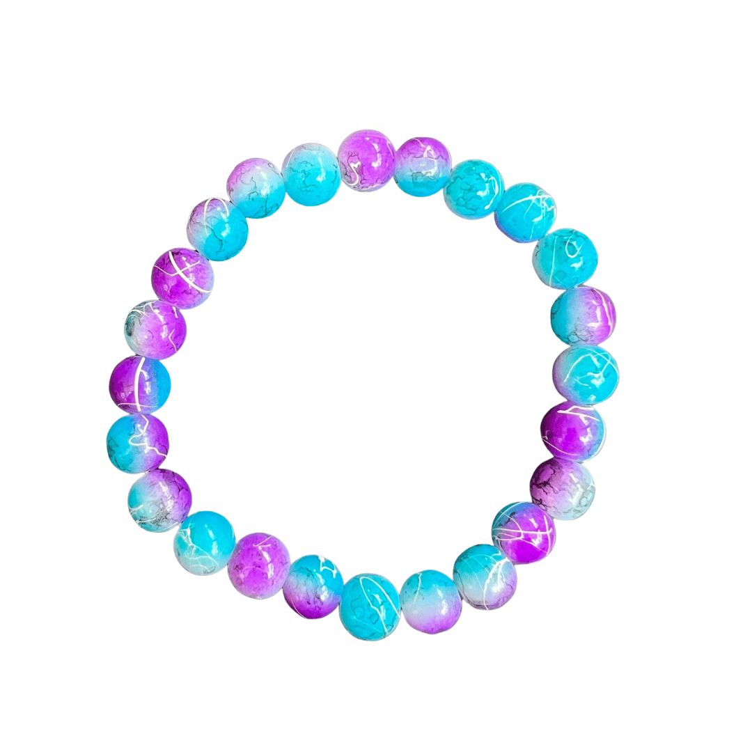 Blue Raspberry Beaded Bracelet