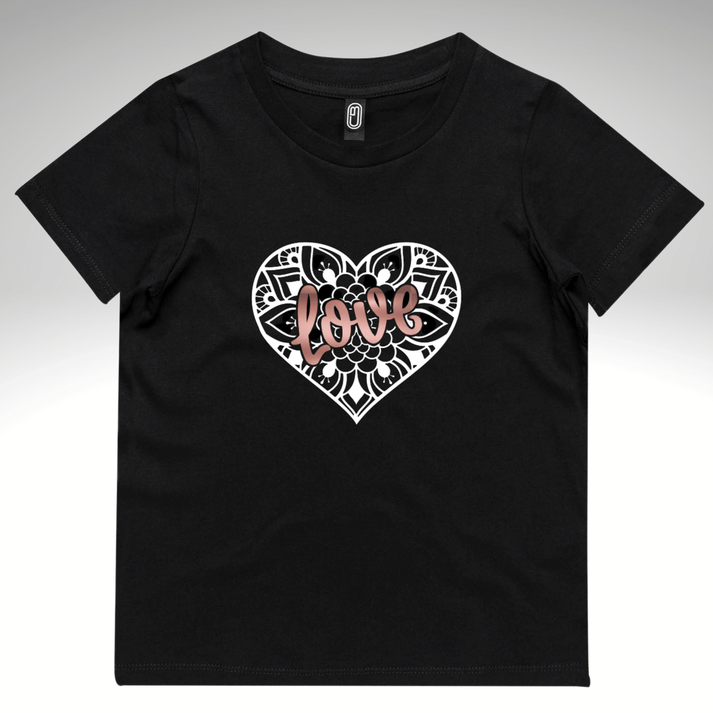 Kids Mandala Love Heart T-Shirt