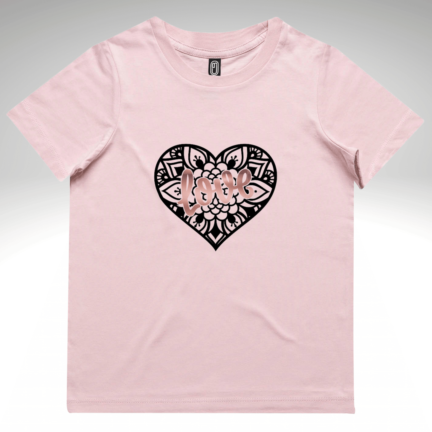 Kids Mandala Love Heart T-Shirt