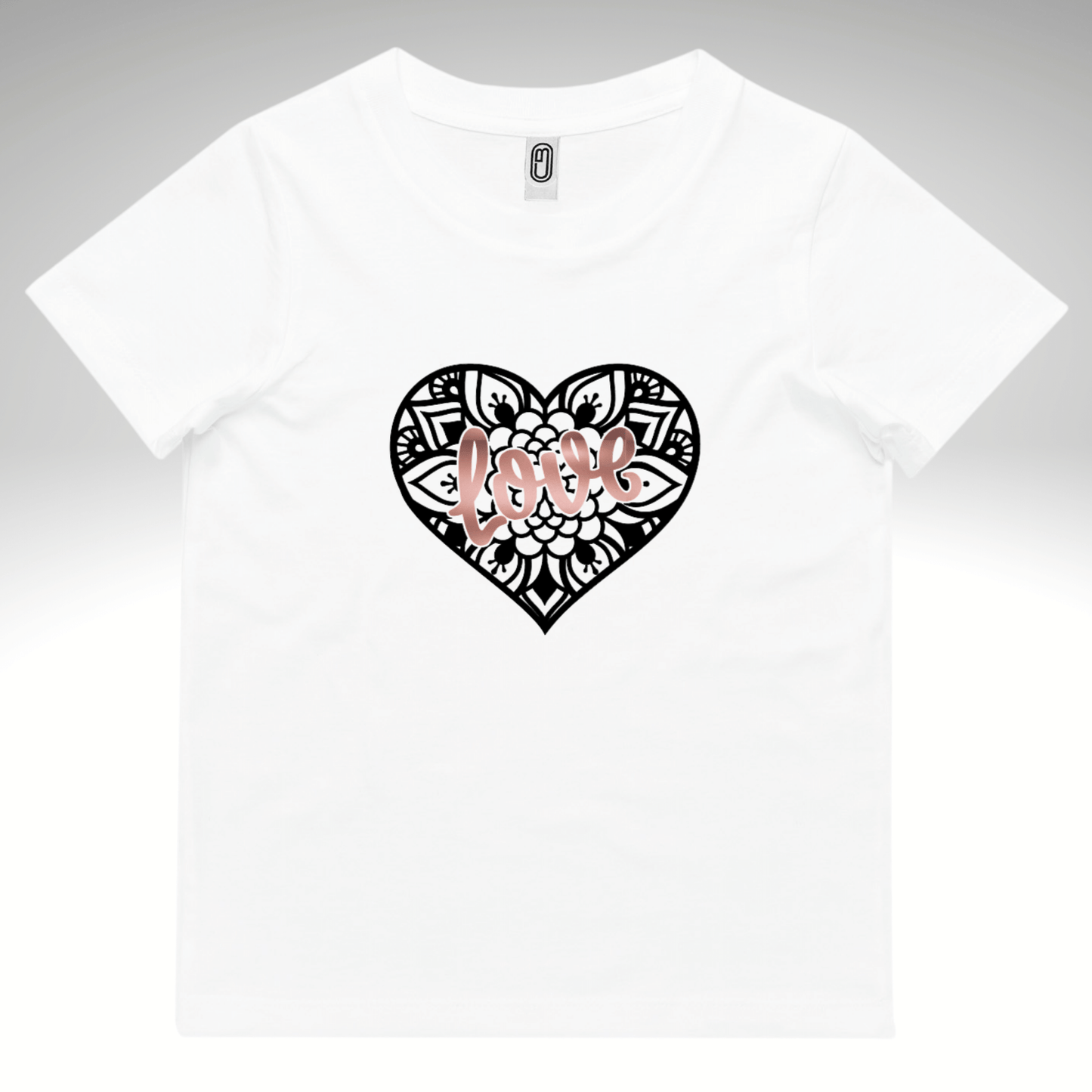 Kids Mandala Love Heart T-Shirt