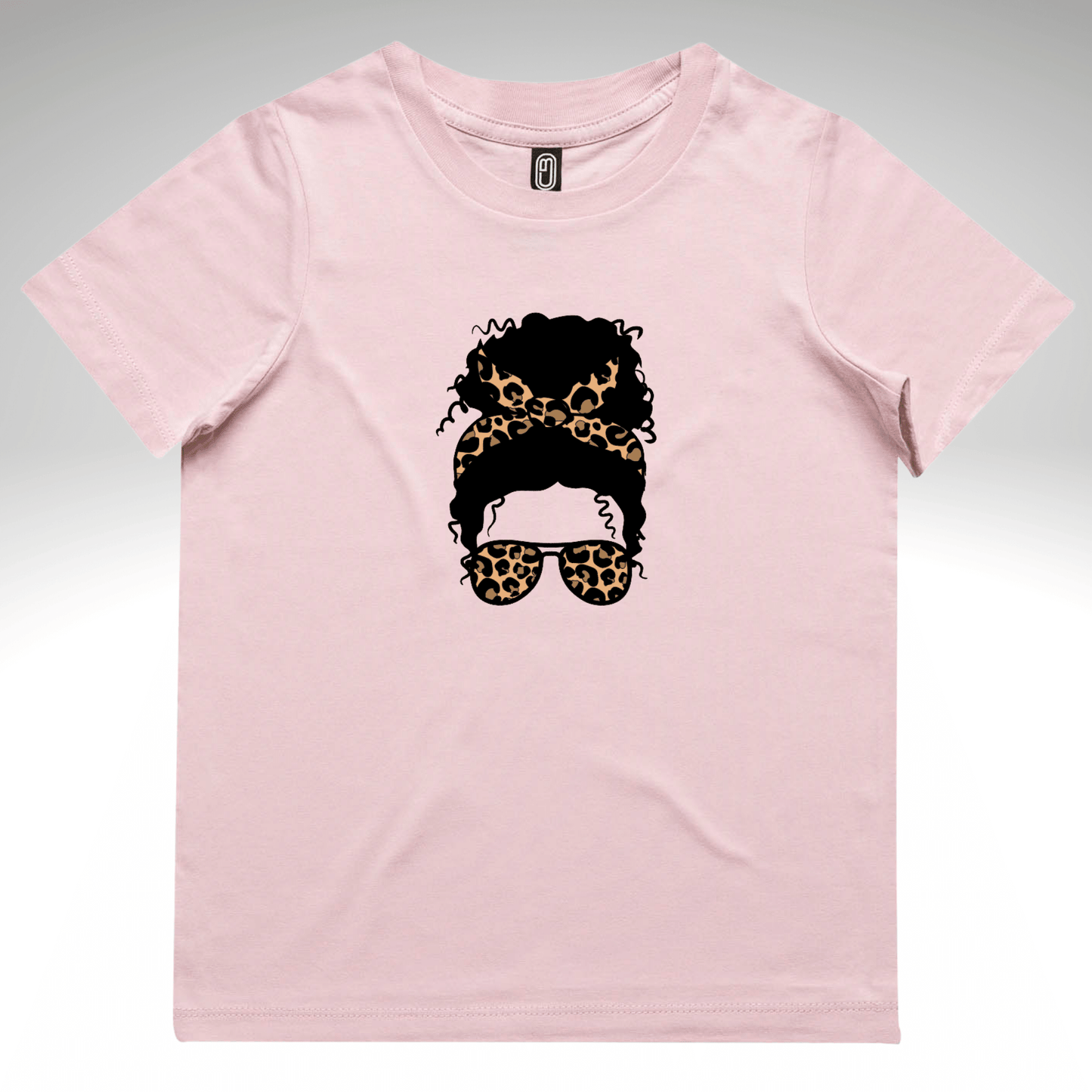 Kids Curly Messy Bun T-Shirt