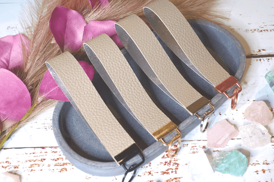 Faux leather wristlet keychains/keyfobs. Accessories for bags and more.